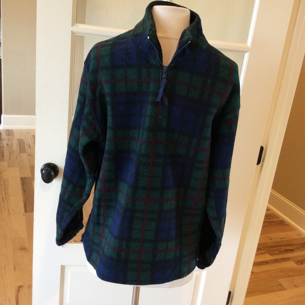 Fleece Pullover Navy Green Boys 16 18 fits Women S